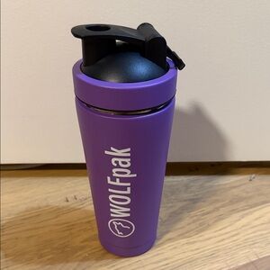 Wolfpak Purple Shaker Bottle with Black Lid